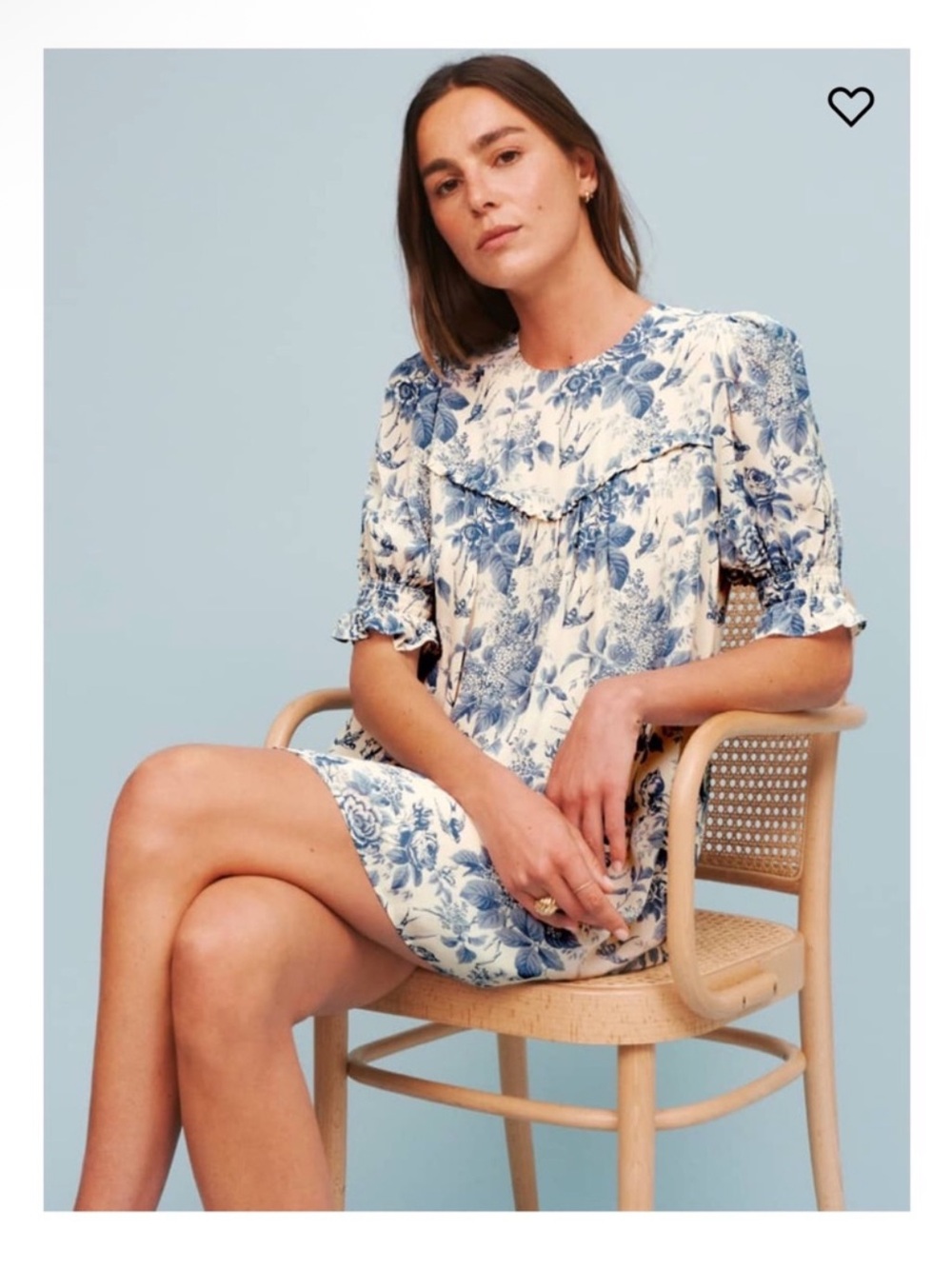 Reformation Conrad Dress – Pompadour Blue Floral – Size 2